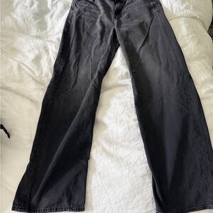 American Eagle Black Wide-Leg Jeans